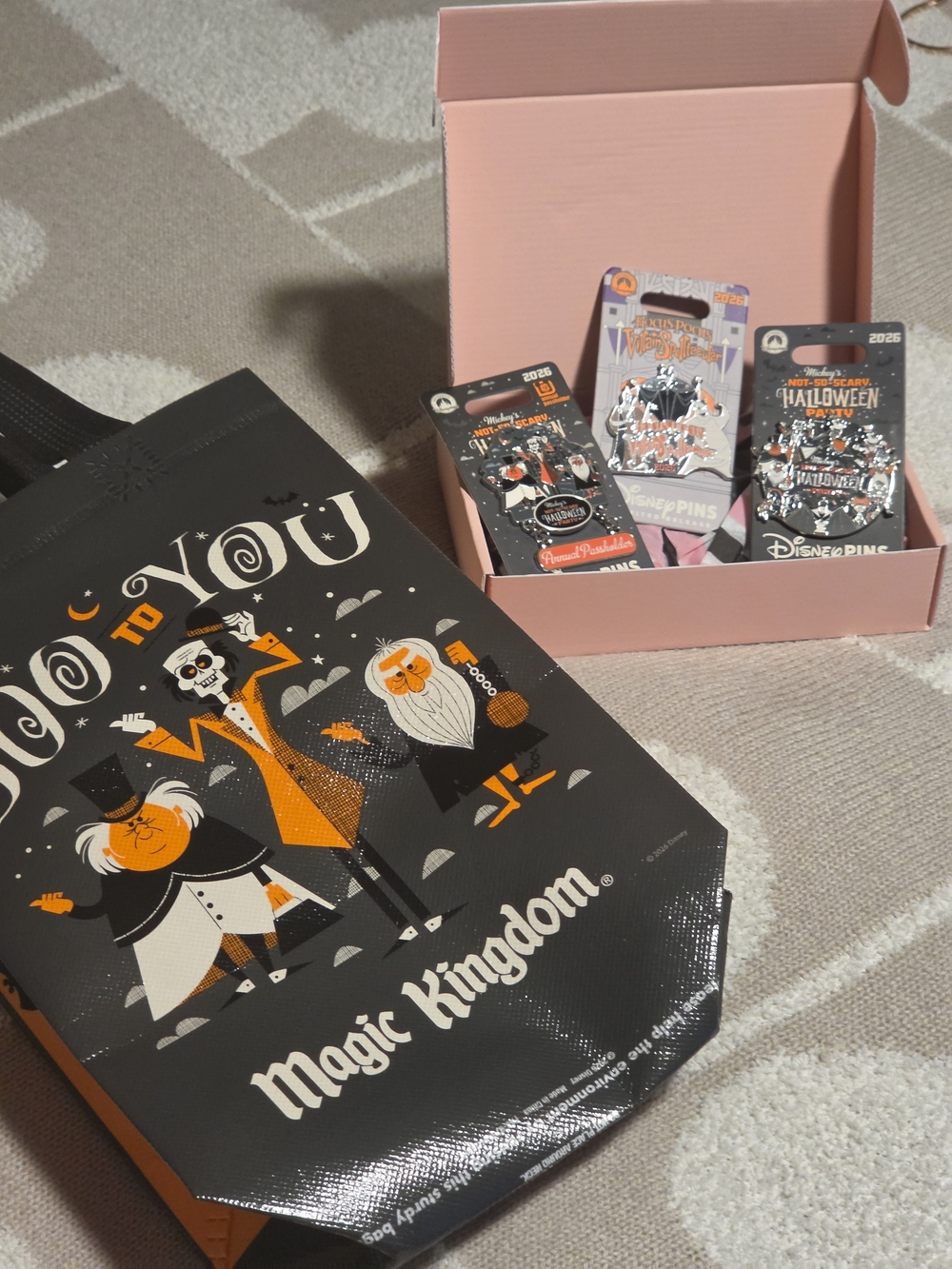 Disney Not So Scary Halloween Pins And Bag